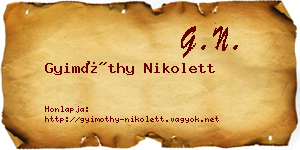 Gyimóthy Nikolett névjegykártya