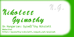 nikolett gyimothy business card